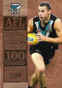 2012 Select AFL Champions - Milestone Game Foils #MG47 Michael Pettigrew Front